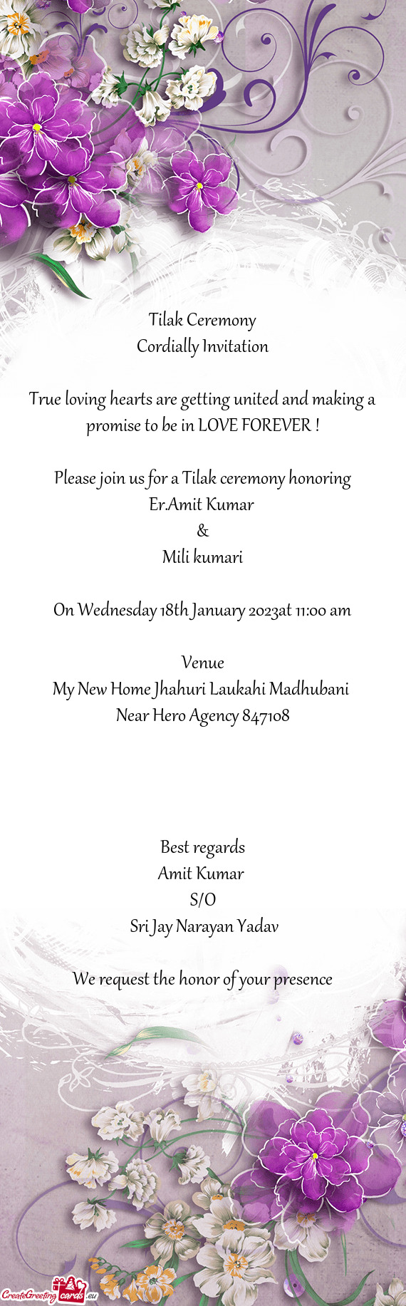 Cordially Invitation