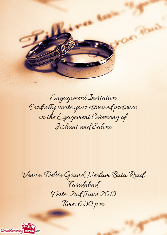 Cordially invite your esteemed presence