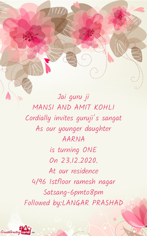 Cordially invites guruji