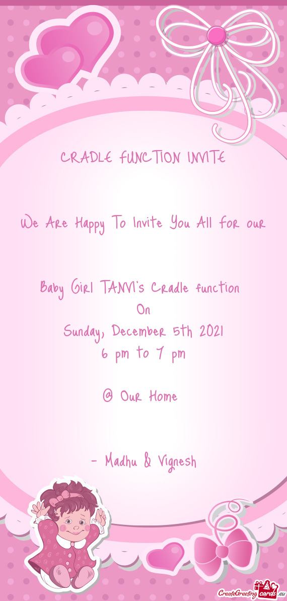 CRADLE FUNCTION INVITE