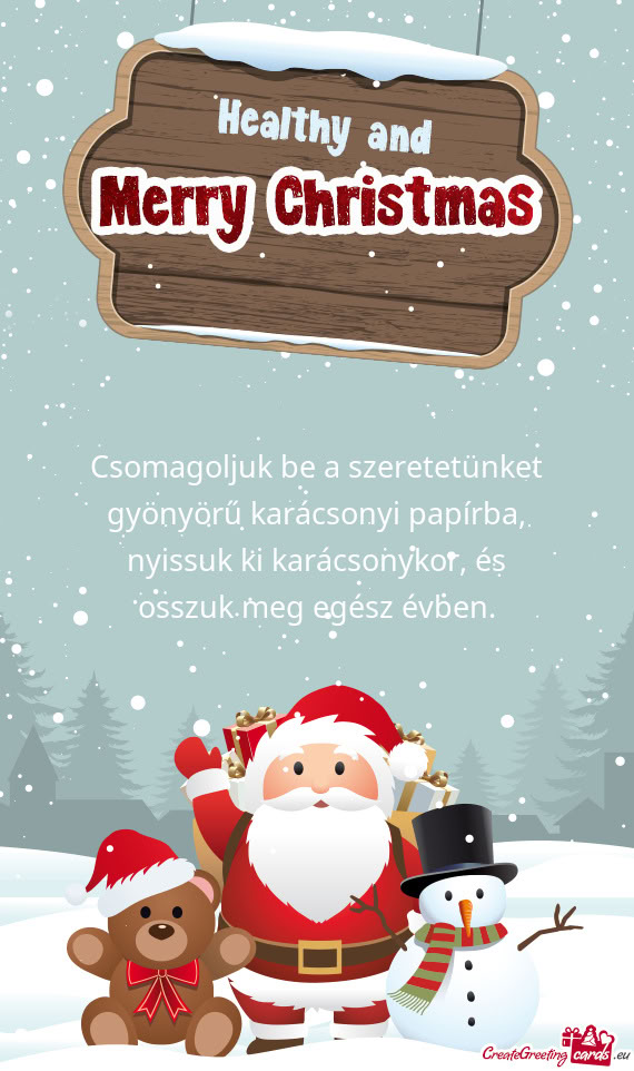 Csomagoljuk be a szeretetünket