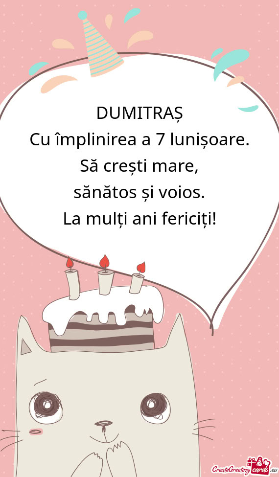 Cu împlinirea a 7 lunișoare