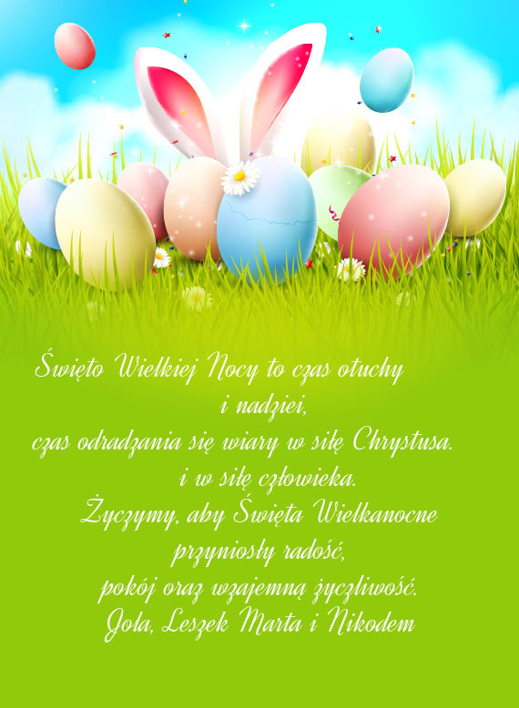 Czas odradzania się wiary w siłę Chrystusa.  i w siłę człowieka