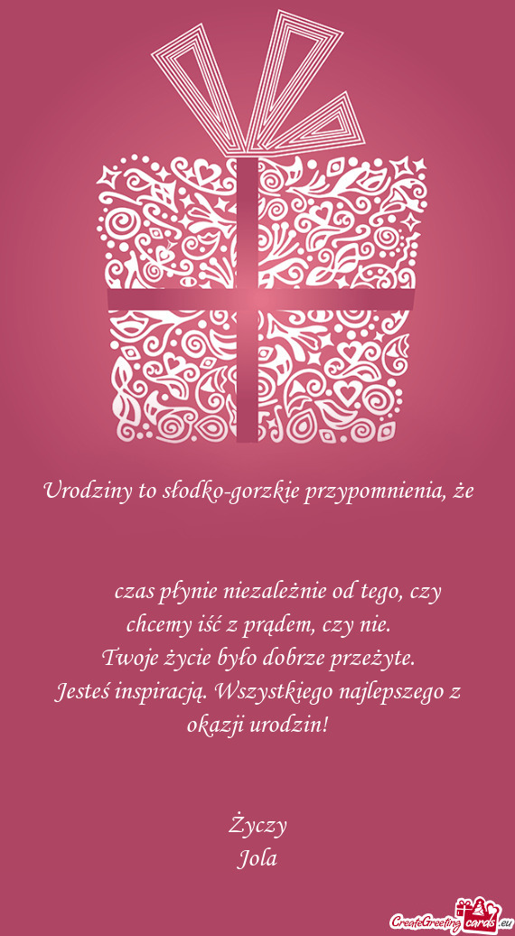 ​​czas płynie niezależnie od tego, czy chcemy iść z prądem, czy nie