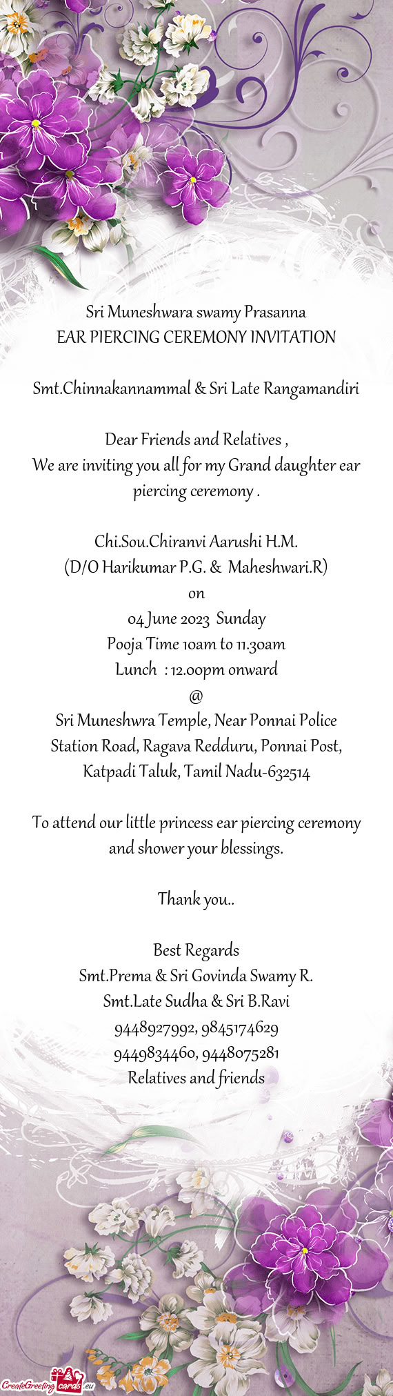 (D/O Harikumar P.G. & Maheshwari.R)