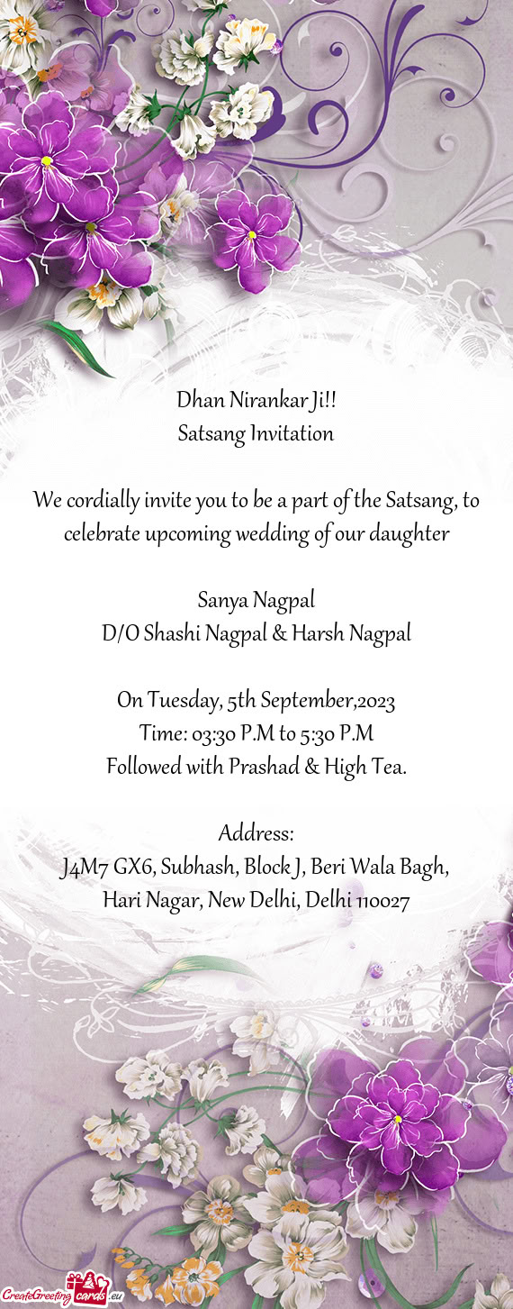 D/O Shashi Nagpal & Harsh Nagpal