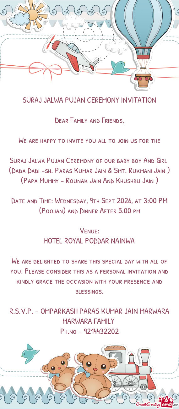 (Dada Dadi -sh. Paras Kumar Jain & Smt. Rukmani Jain )