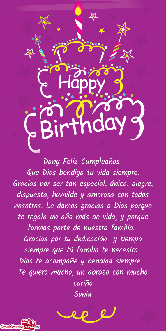 Dany Feliz Cumpleaños