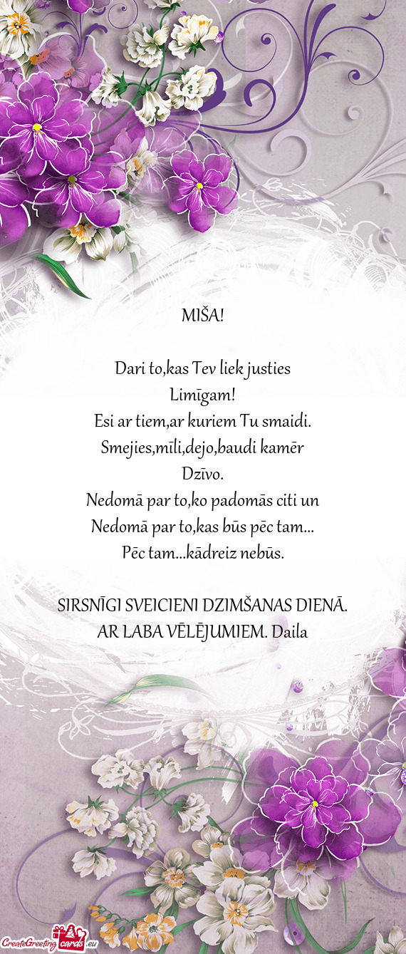 Dari to,kas Tev liek justies