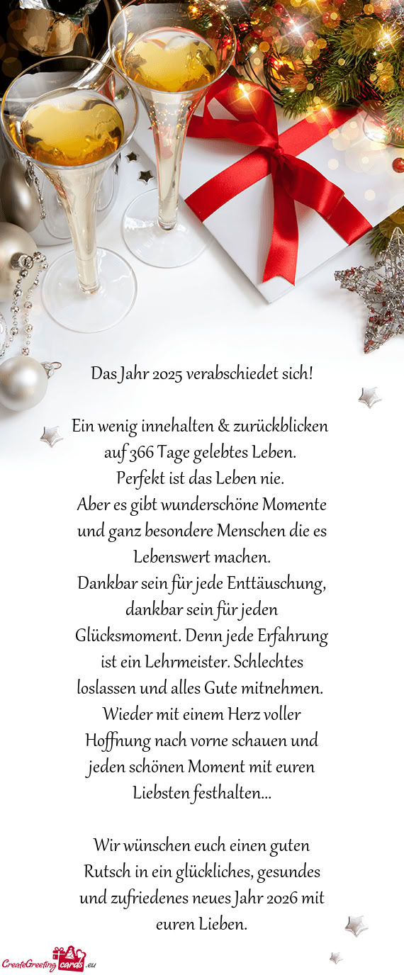 Das Jahr 2025 verabschiedet sich