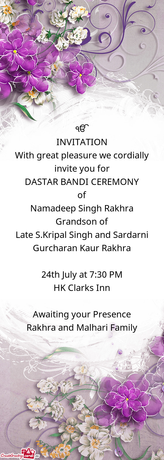 DASTAR BANDI CEREMONY