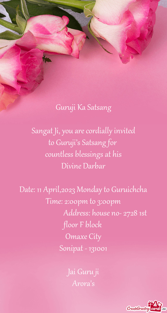 Date: 11 April,2023 Monday to Guruichcha