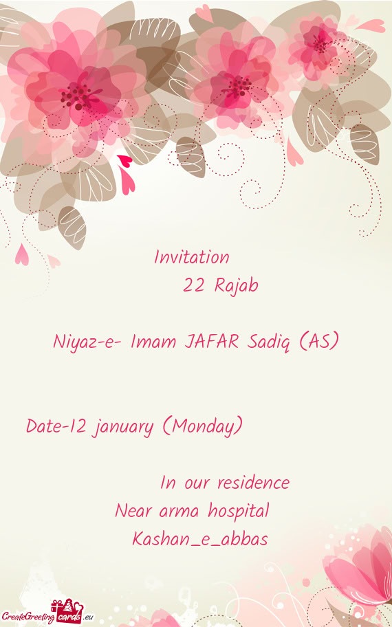 Date-12 january (Monday)       In our residence