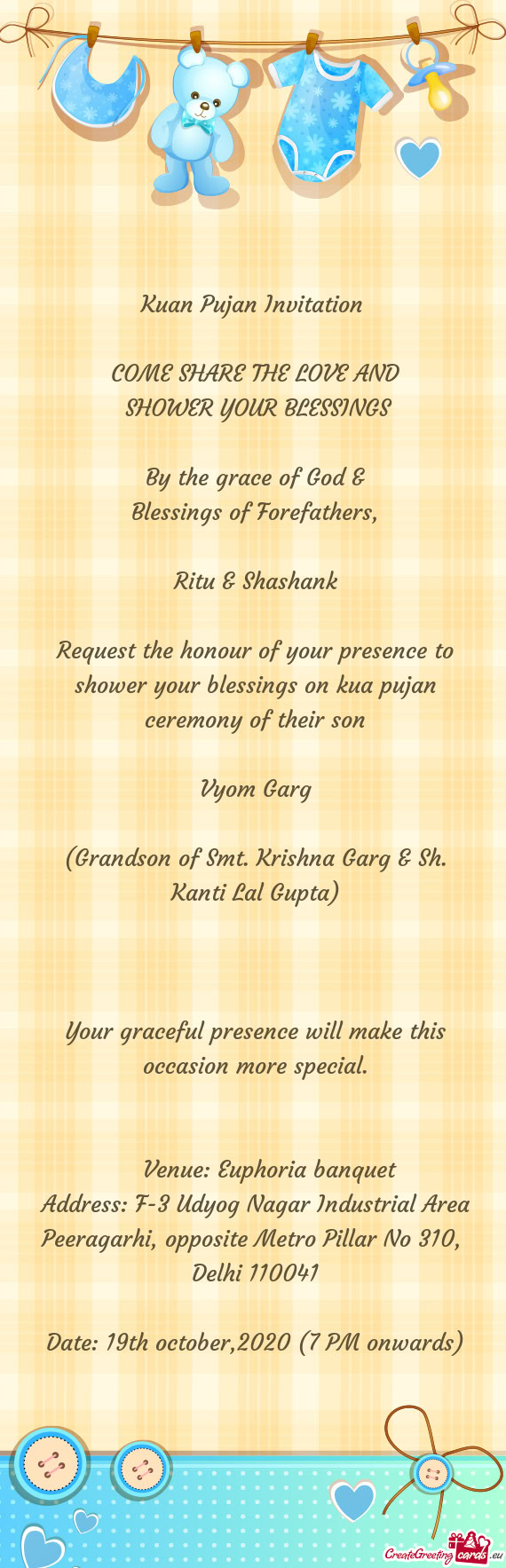 Date: 19th october,2020 (7 PM onwards)