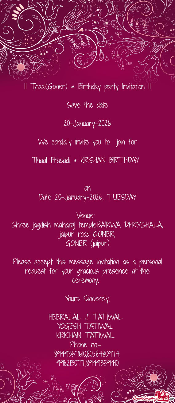 Date 20-January-2026, TUESDAY