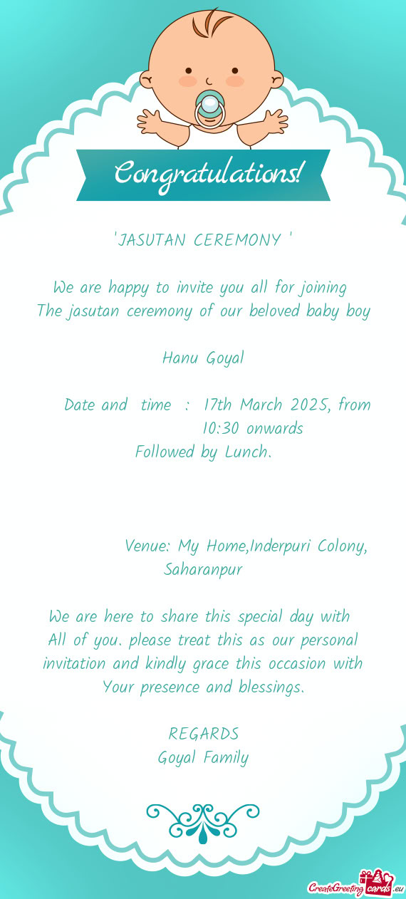 Date and time : 17th March 2025, from