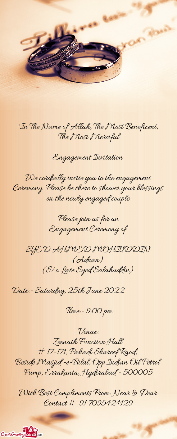 Date:- Saturday, 25th June 2022       Time:- 9:00 pm