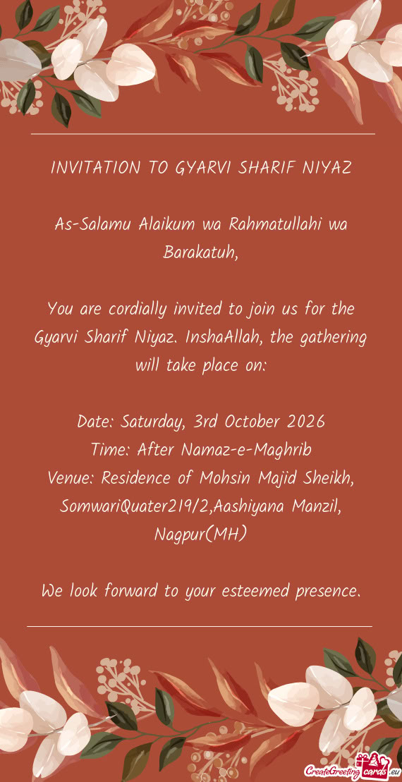 Date: Saturday, 3rd October 2026