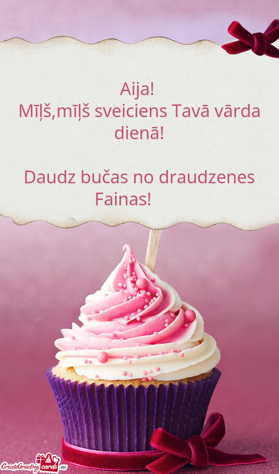 Daudz bučas no draudzenes Fainas!😘🤗🌷