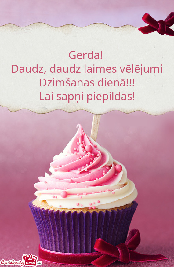 Daudz, daudz laimes vēlējumi Dzimšanas dienā