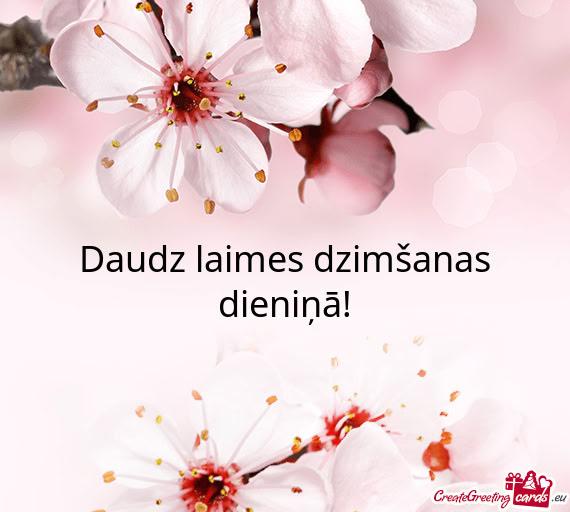 Daudz laimes dzimšanas dieniņā!