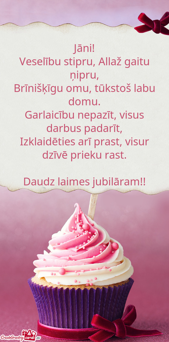 Daudz laimes jubilāram