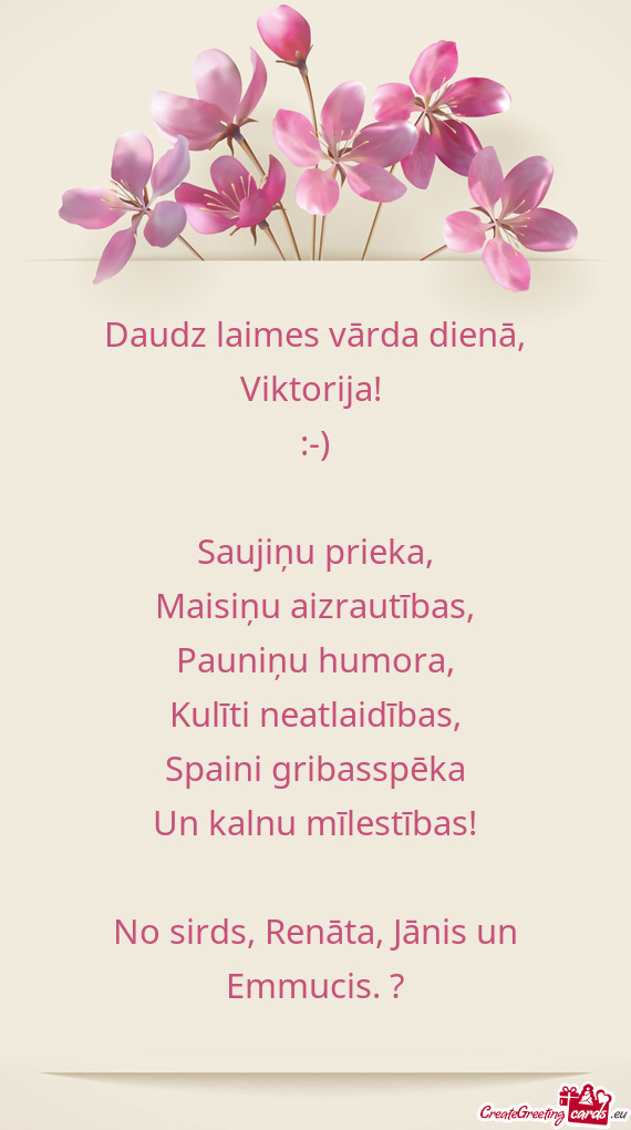 Daudz laimes vārda dienā, Viktorija