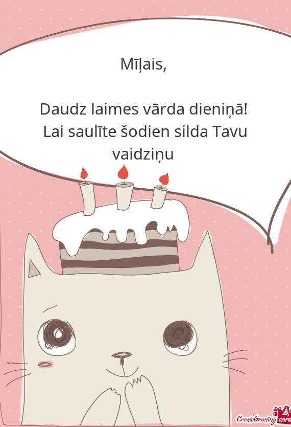 Daudz laimes vārda dieniņā