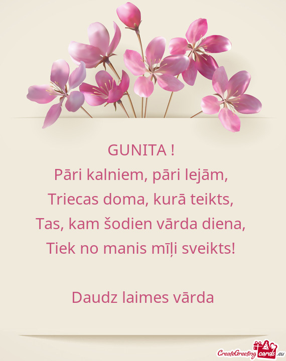 Daudz laimes vārda