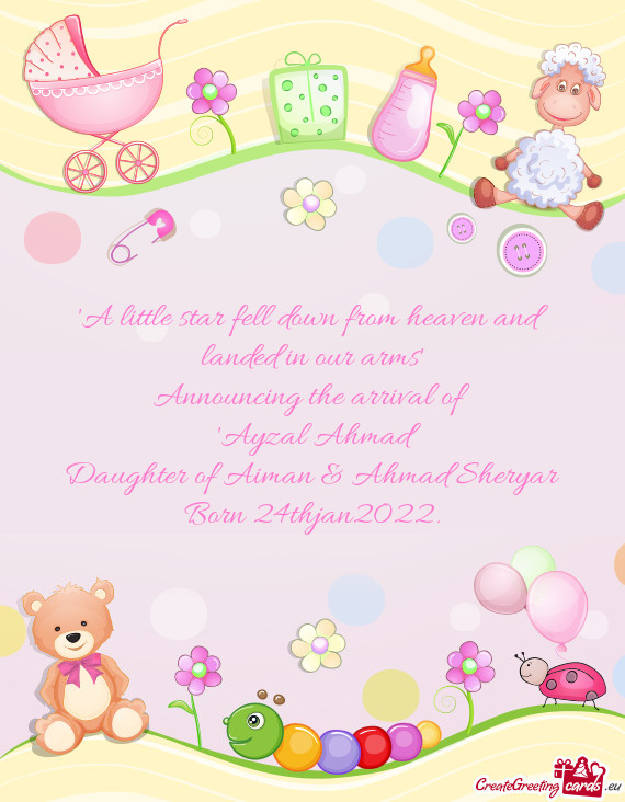 Daughter of Aiman & Ahmad Sheryar