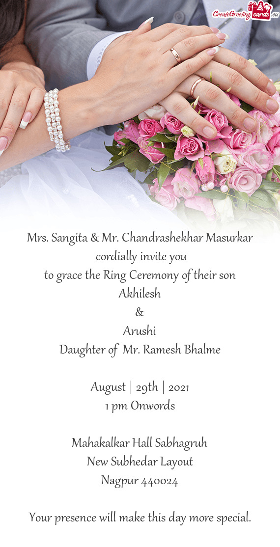 Daughter of Mr. Ramesh Bhalme