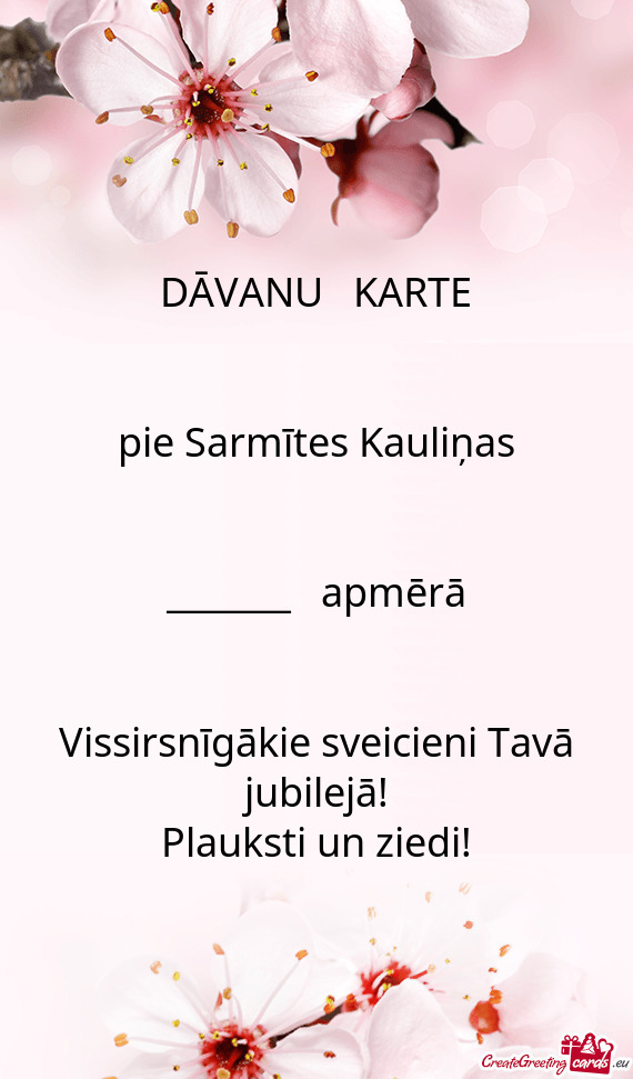 DĀVANU KARTE