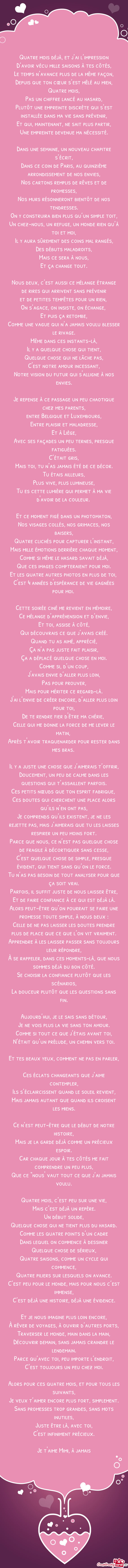 D’avoir vécu mille saisons à tes côtés