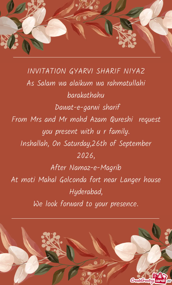 Dawat-e-garwi sharif