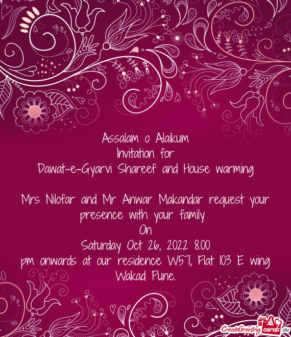 Dawat-e-Gyarvi Shareef and House warming