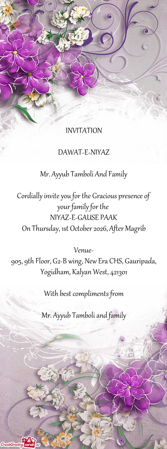 DAWAT-E-NIYAZ