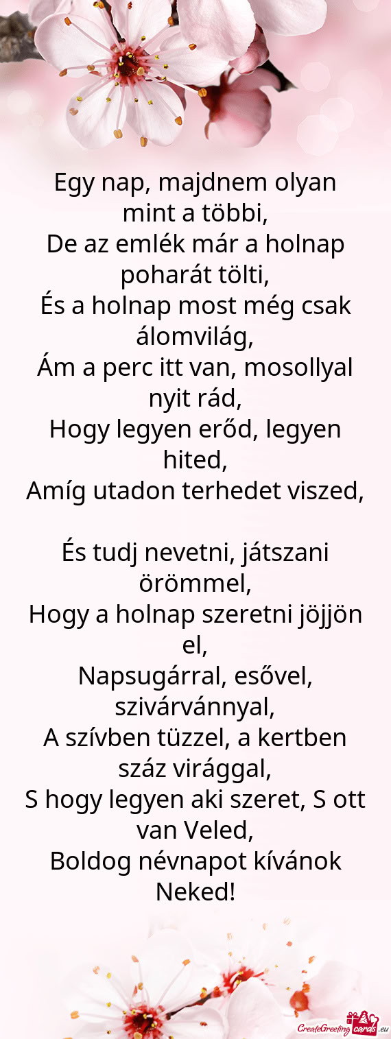 De az emlék már a holnap poharát tölti