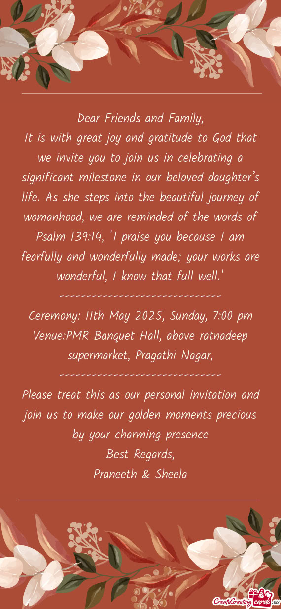 De; your works are wonderful, I know that full well."