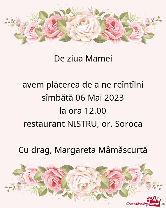 De ziua Mamei