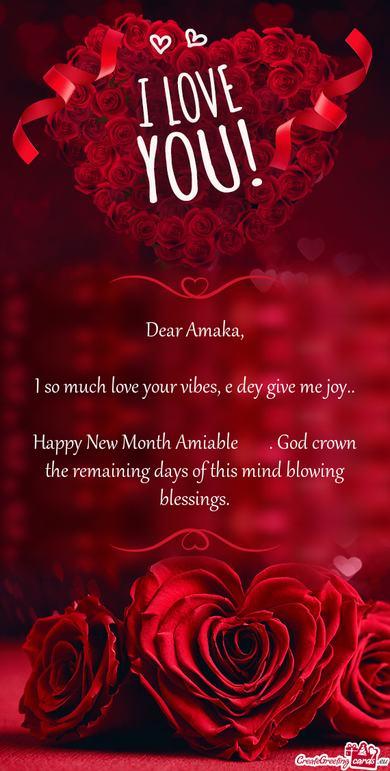 Dear Amaka