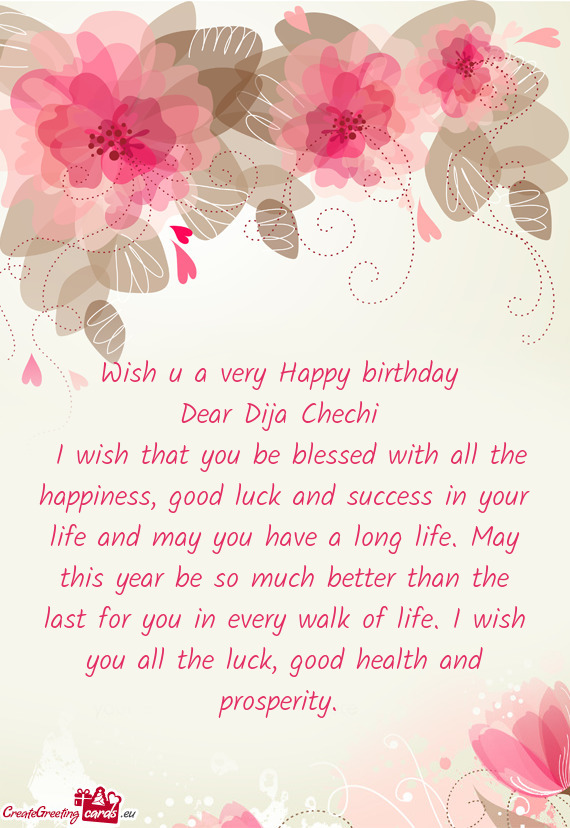 Dear Dija Chechi