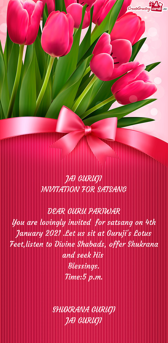 DEAR GURU PARIWAR