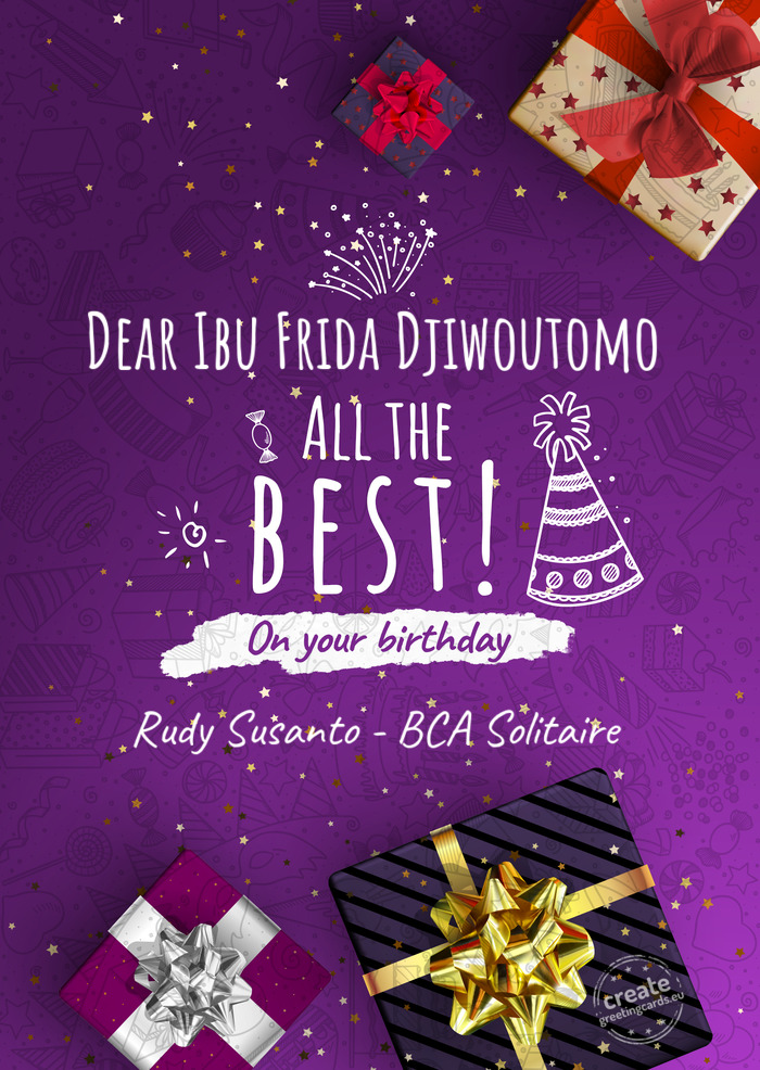 Dear Ibu Frida Djiwoutomo