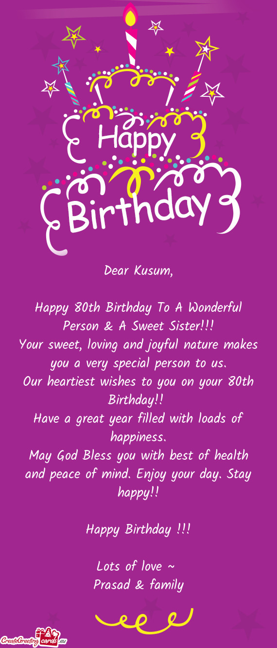 Dear Kusum