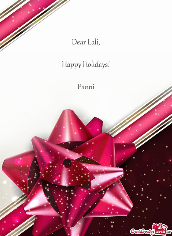Dear Lali