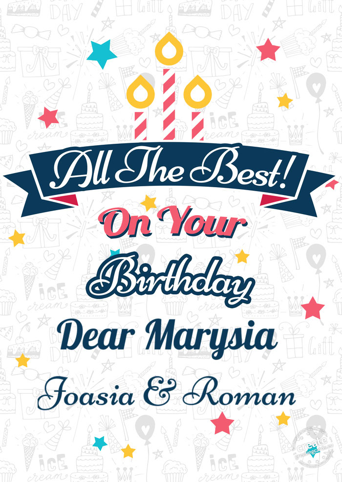 Dear Marysia Joasia & Roman