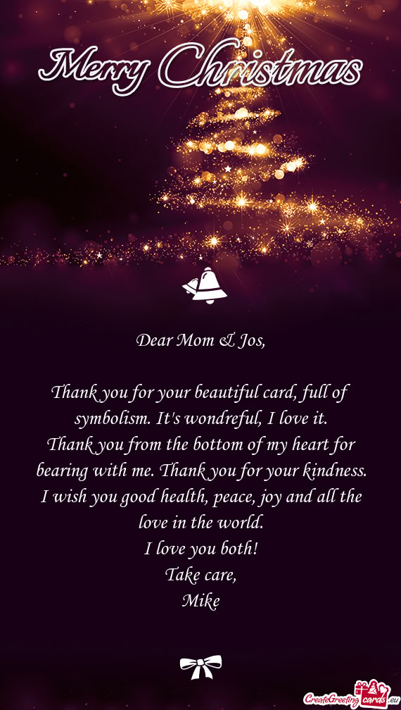 Dear Mom & Jos