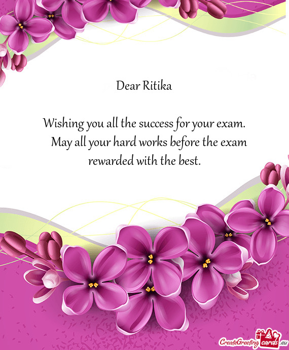 Dear Ritika