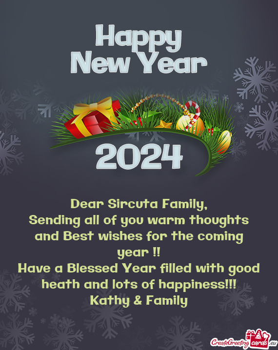 Dear Sircuta Family