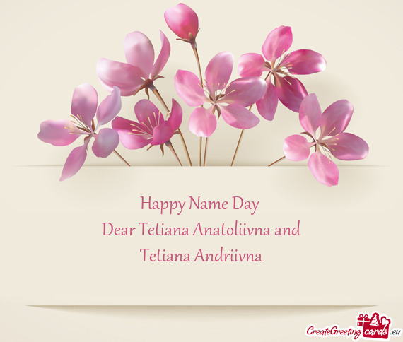 Dear Tetiana Anatoliivna and